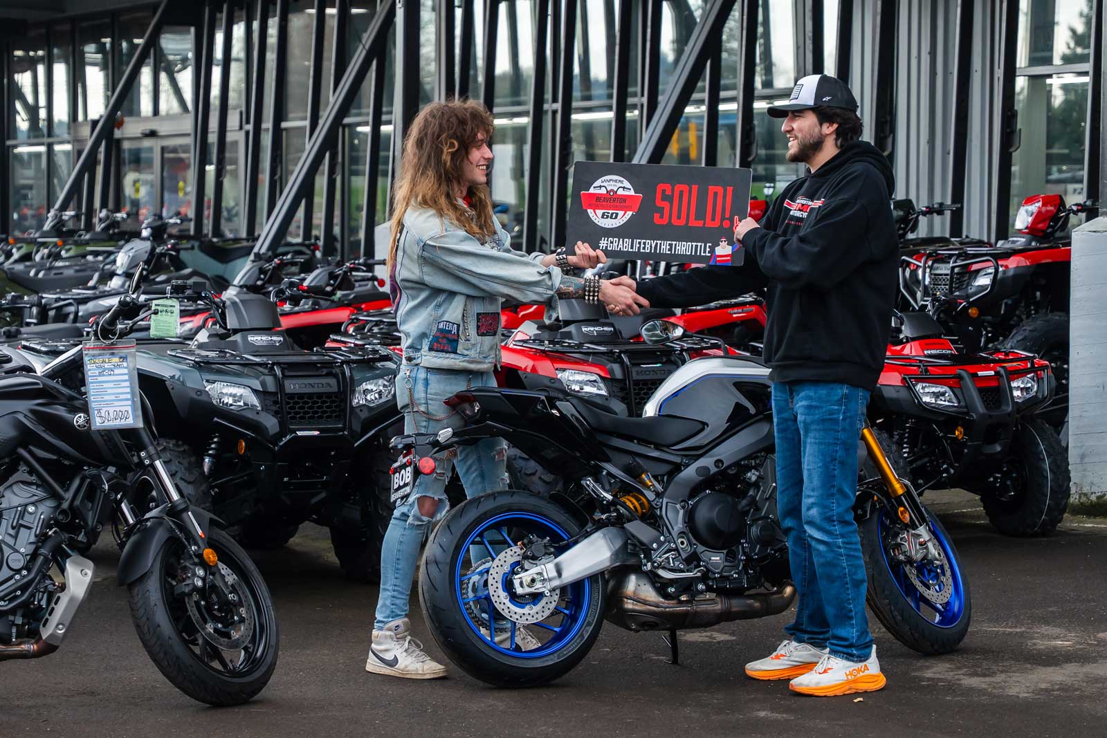 Customer trading up to their next motorcycle as part of the new Beaverton Motorcycles Upgrade Promis…