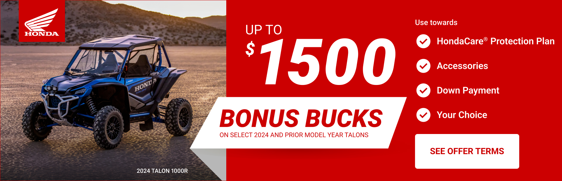 Honda promo motorcycle discount